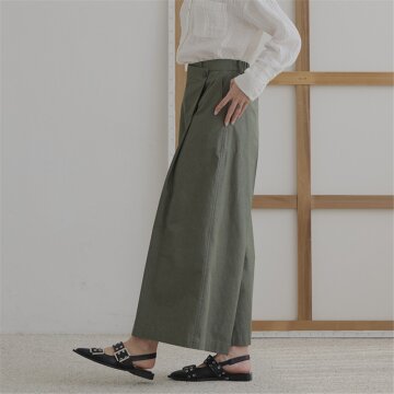 [레이허] Paper Wrap Pants_Khaki
