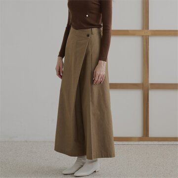 [레이허] Paper Wrap Pants_Nut Brown