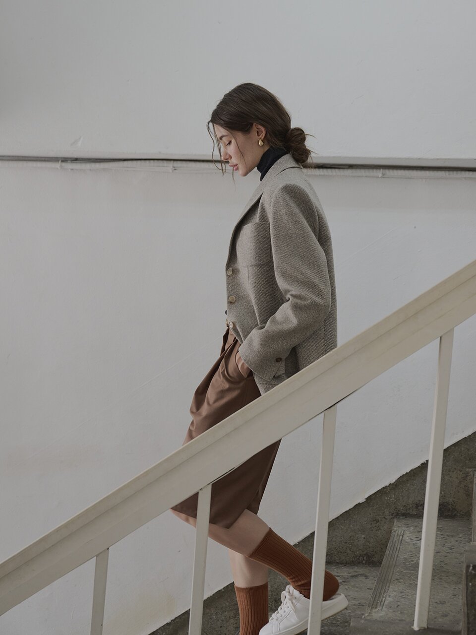 [레이허] Inami Boyfit Jacket_Grey Beige