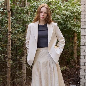 [레이허] 휴스톤 보이핏 자켓_IVORY