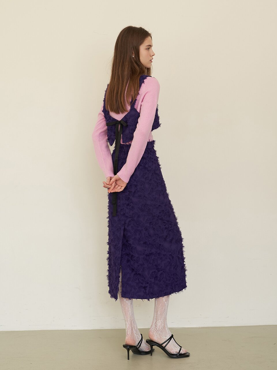 [에프코코로미즈] romantic tassel long skirt VI