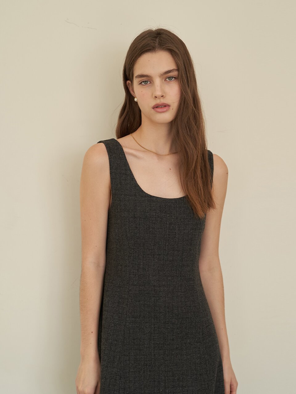 [에프코코로미즈] romantic karin sleeveless long dress GY