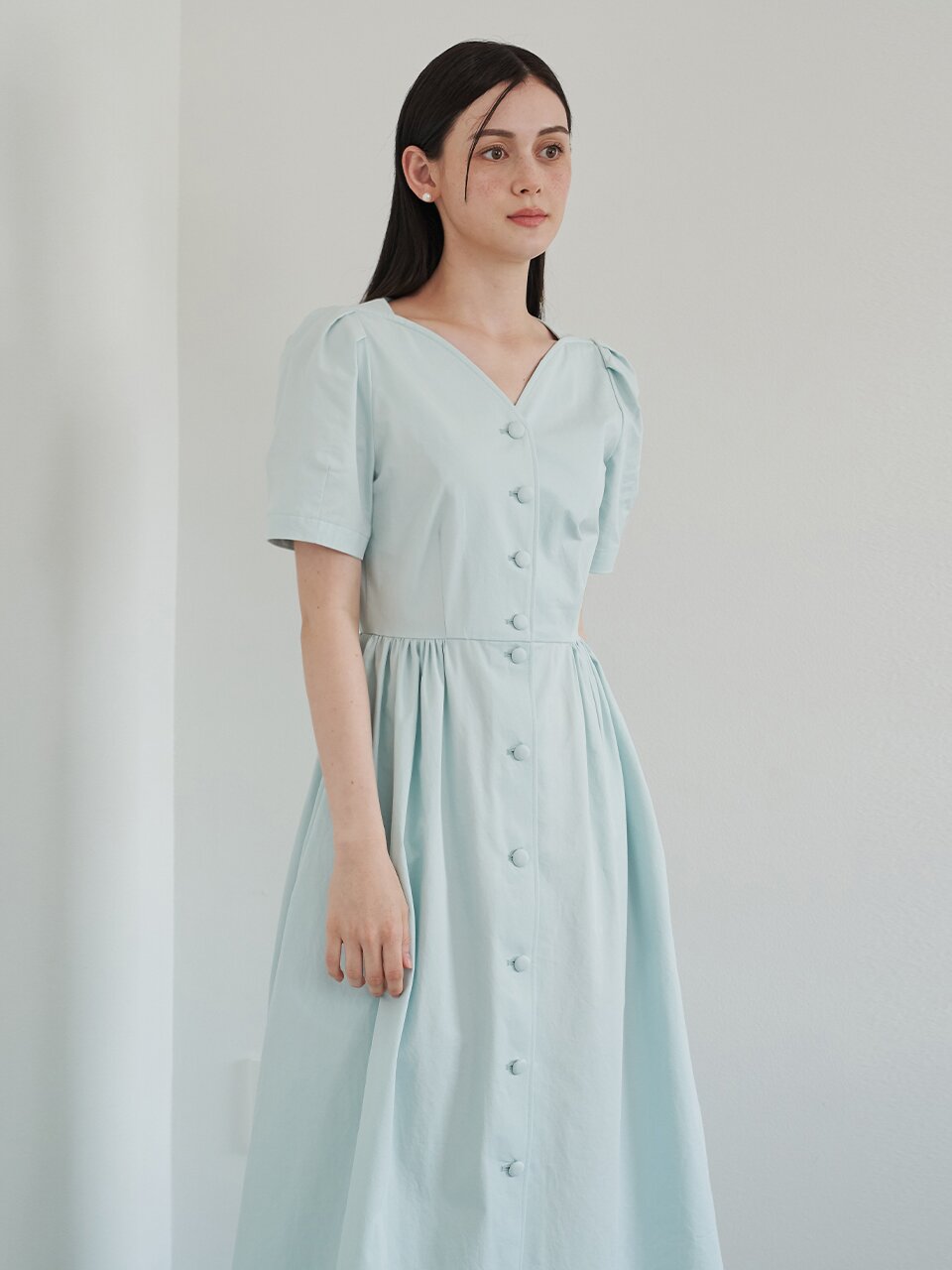 [에프코코로미즈] cotton tulip volume dress MI