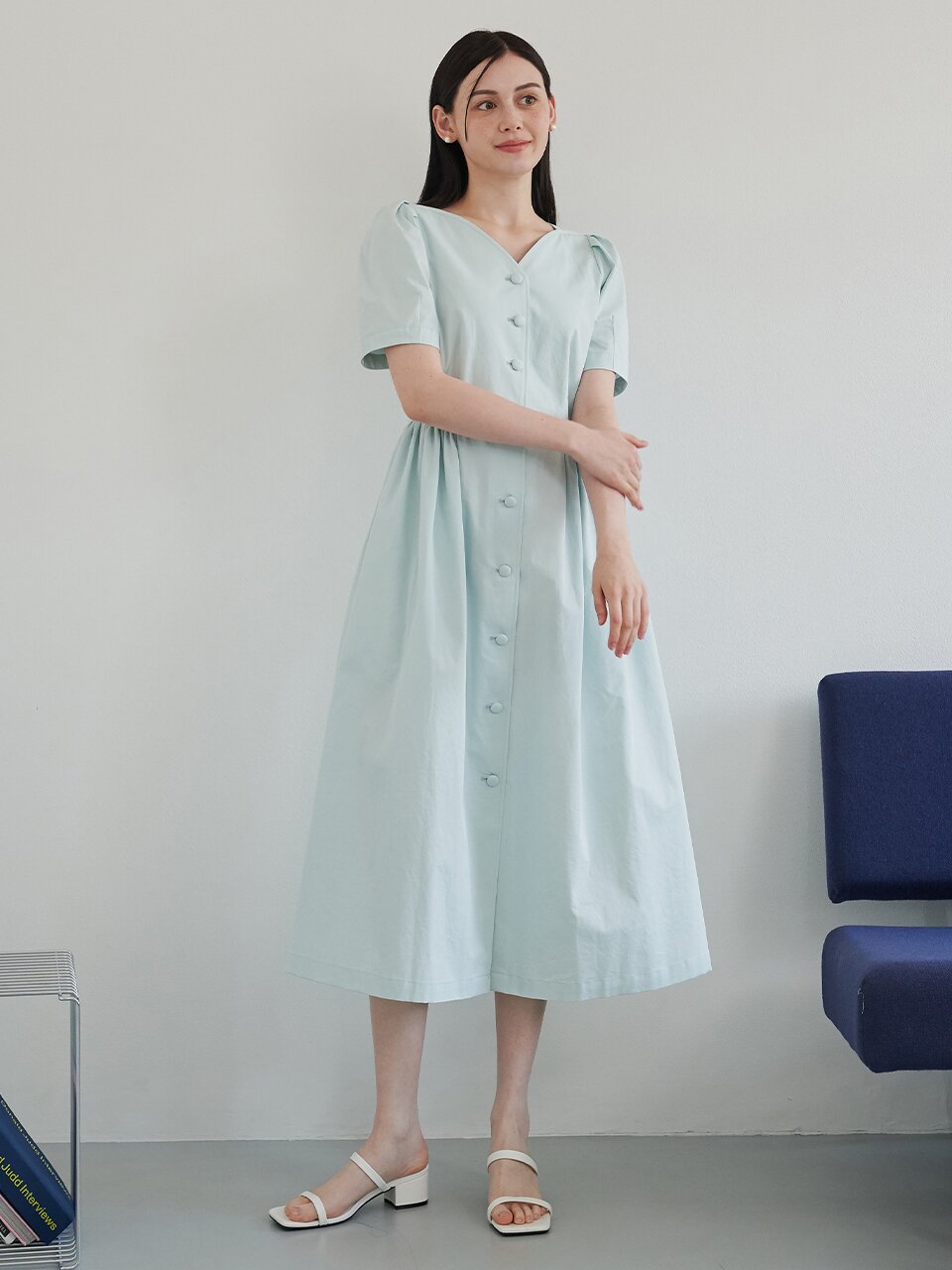 [에프코코로미즈] cotton tulip volume dress MI