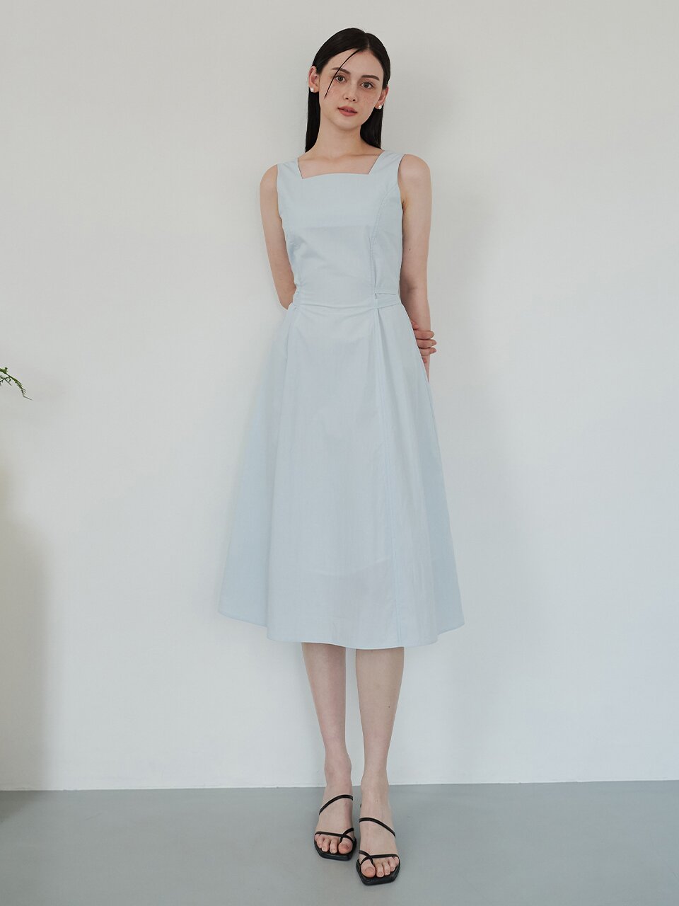 [에프코코로미즈] double ribbon sleeveless dress SK