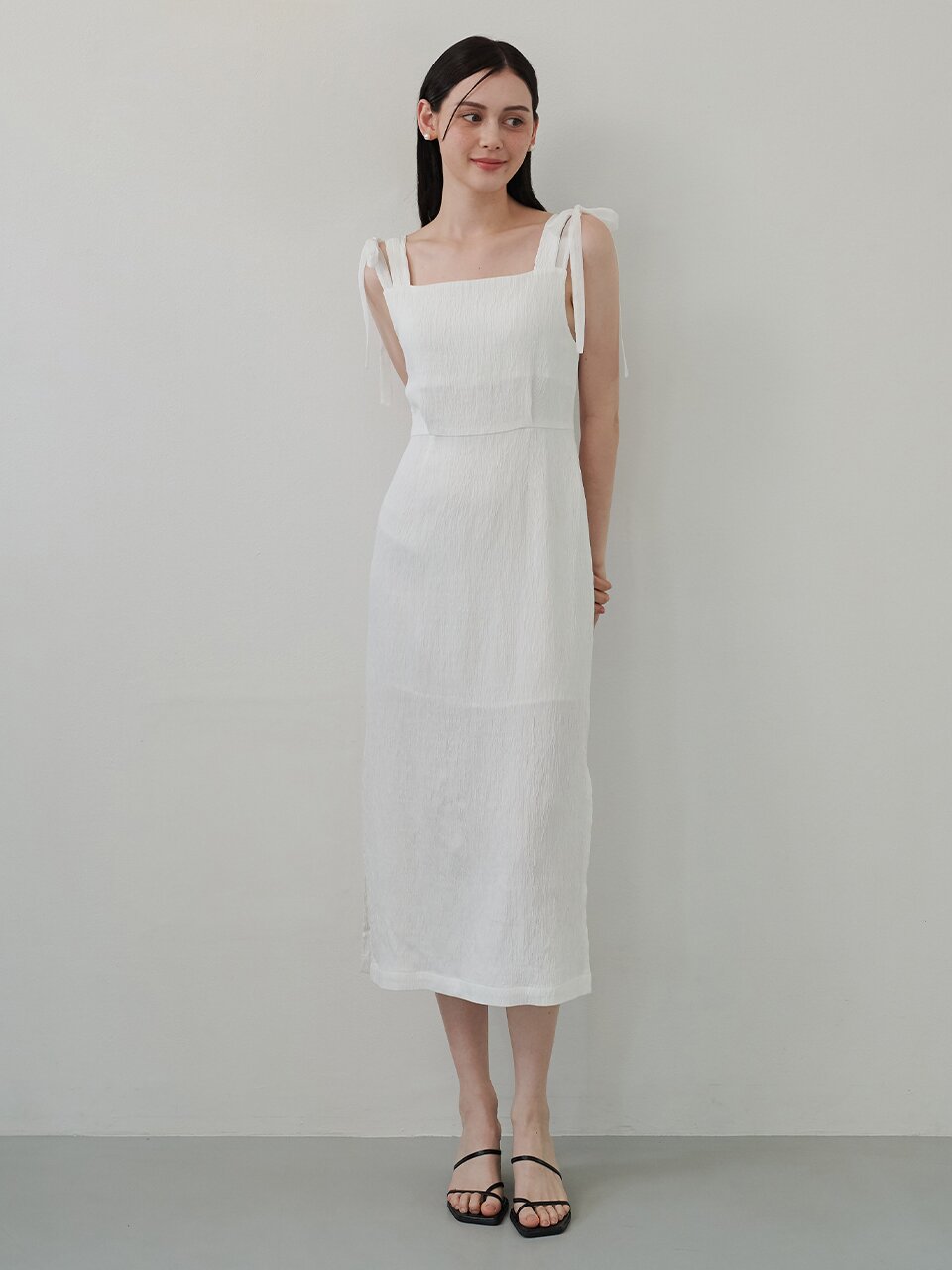 [에프코코로미즈] romantic ribbon sleeveless dress WH