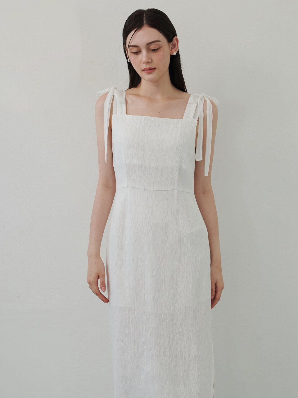 [에프코코로미즈] romantic ribbon sleeveless dress WH