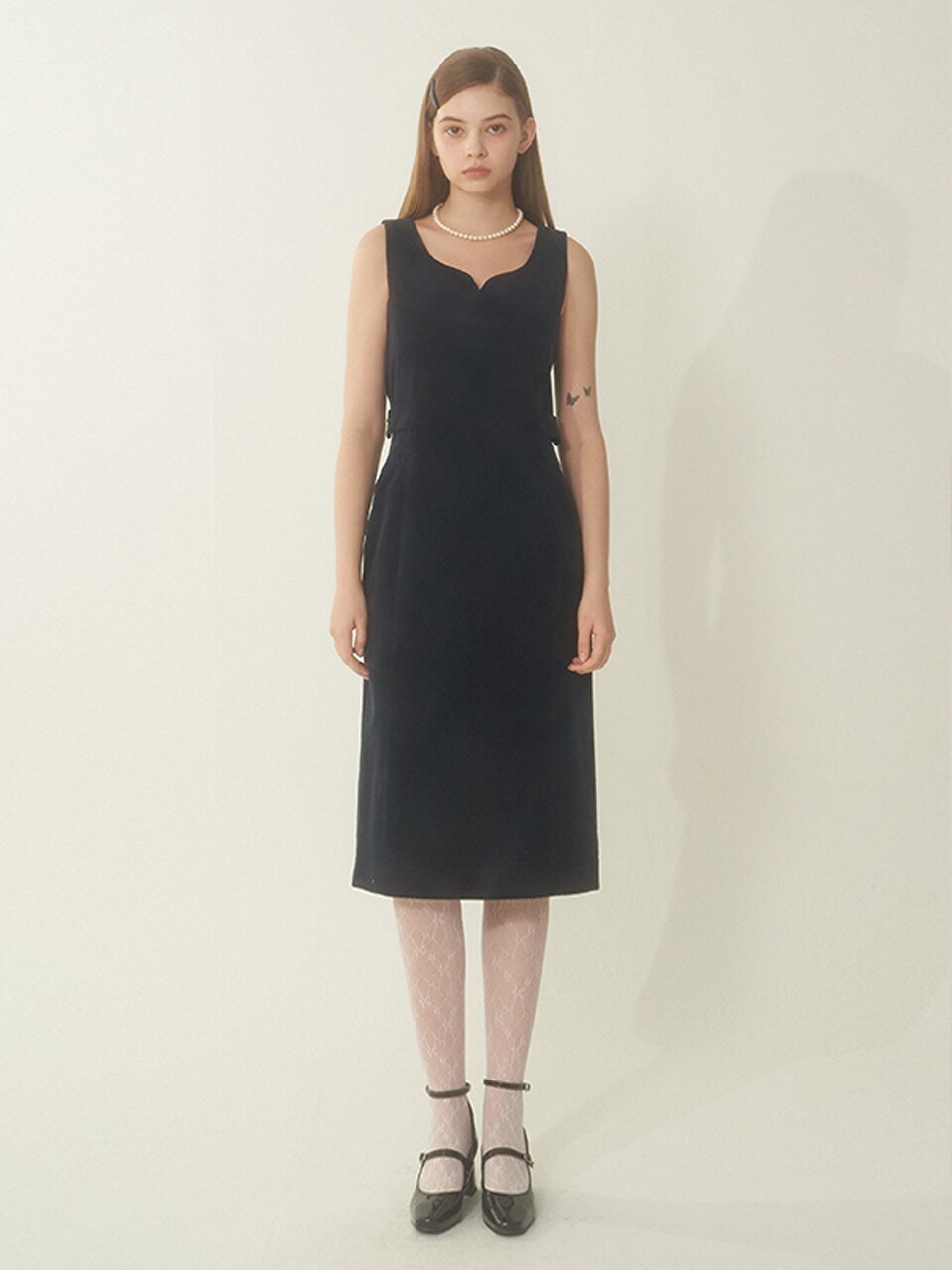 [에프코코로미즈] Anna classic corduroy long dress NA
