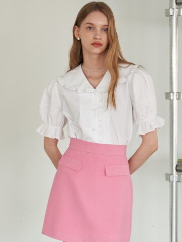 [에프코코로미즈] romantic frill blouse WH