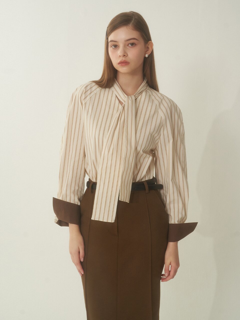 [에프코코로미즈] coco romantic raglan st blouse BR