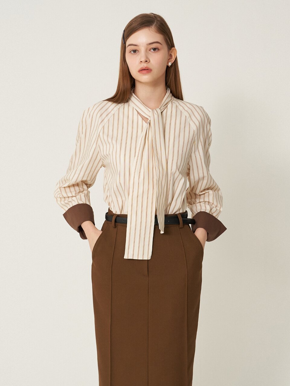[에프코코로미즈] coco romantic raglan st blouse BR