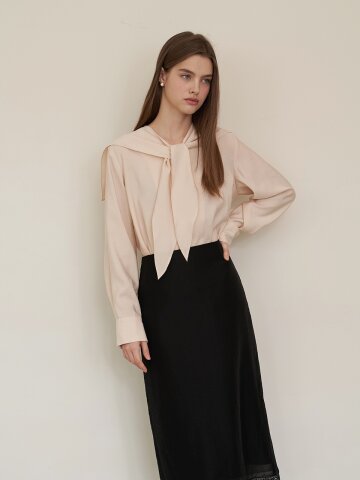 [에프코코로미즈] coco karin scarf set blouse CR