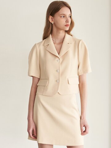 [에프코코로미즈] Elena romantic crop jacket YB