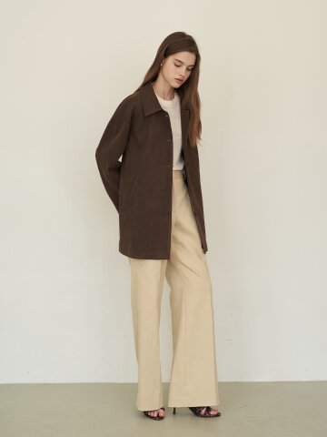 [에프코코로미즈] coco raglan fake suede jacket BR