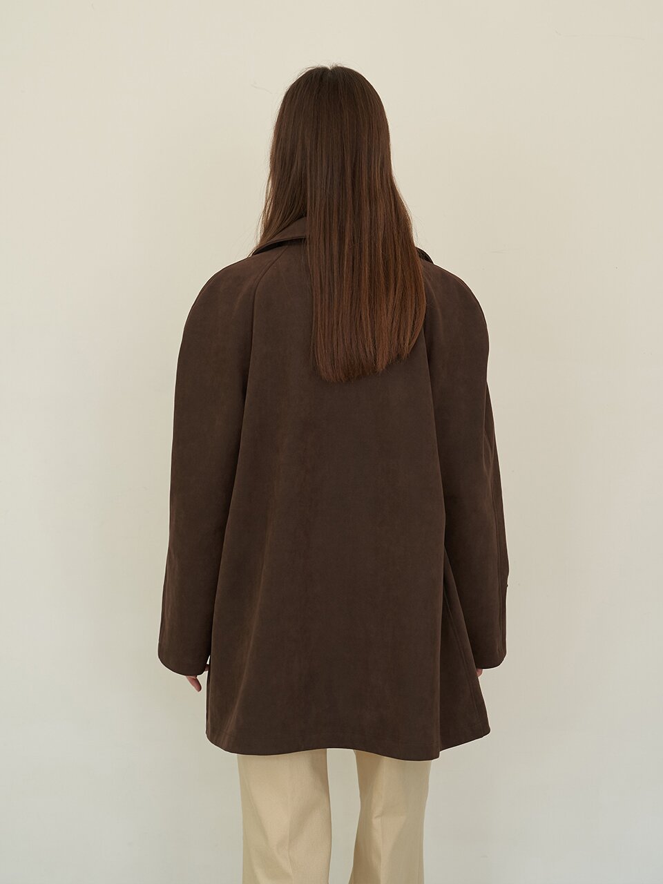 [에프코코로미즈] coco raglan fake suede jacket BR