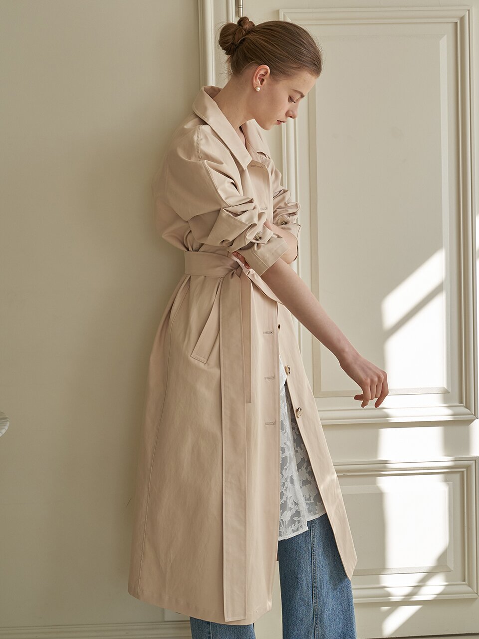 [에프코코로미즈] 24 coco long trench coat YB