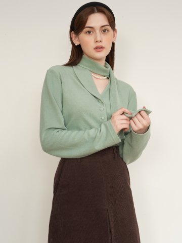 [에프코코로미즈] coco romantic scarf cardigan MI