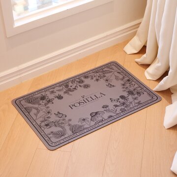 포시엘라 빨아쓰는 규조토 발매트 현관 욕실 주방 매트 북유럽 버터플라이