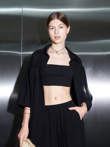 [와이제이] RESORT EASY SHIRTS_BLACK