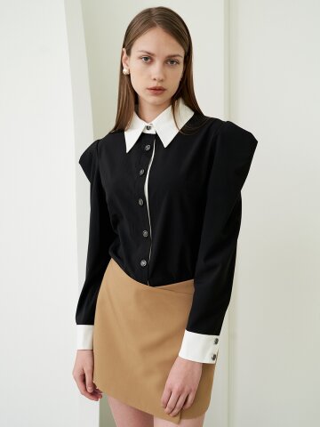 [와이제이] WHITE COLLAR BLACK SHIRTS