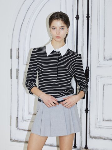 [와이제이] JUDE STRIPE POLO T SHIRTS_BLACK