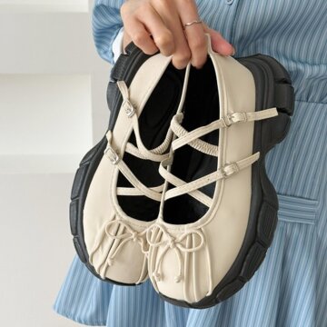 에브리데이 ED2420 마리냔 리본 스트랩 어글리 로퍼 슈즈