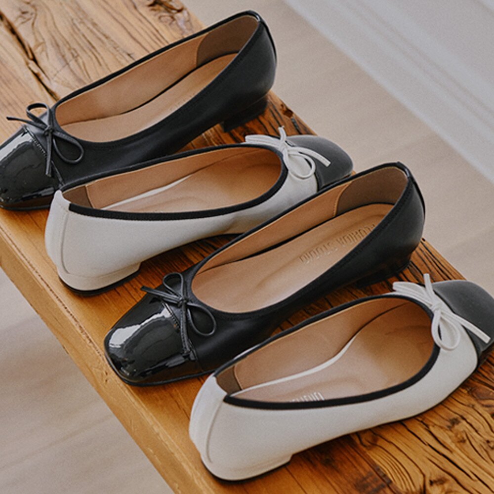 FL2832 히솝 스퀘어토 2CM 플랫 블랙