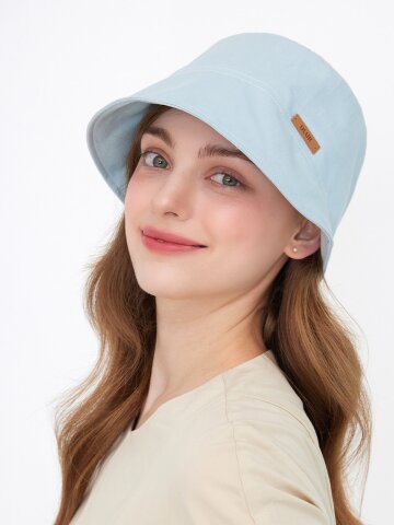 에션셜 가죽패치 린넨 버킷햇 4color