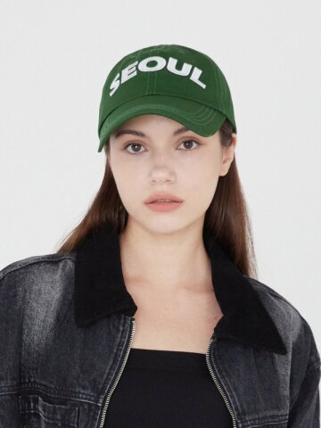 유룩 서울 자수 코튼 볼캡 3color