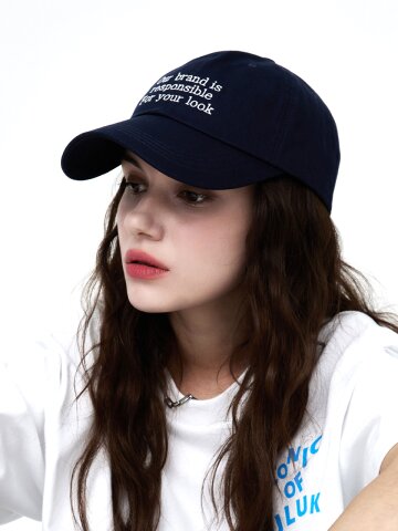 슬로건 자수 코튼 볼캡 6color