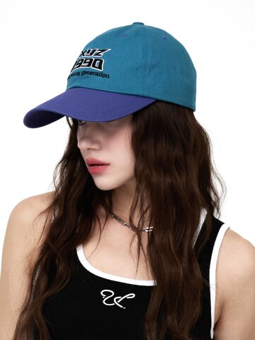 XYZ 자수 코튼 배색 볼캡 3color