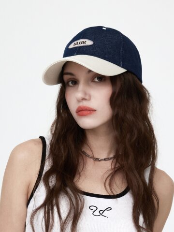 에션셜 써클 데님 투톤 볼캡 2color