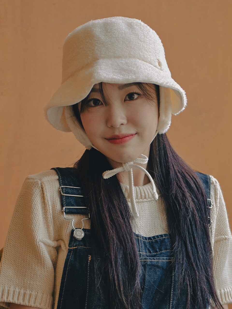 써클장식 양털 골덴 이어머프 보닛햇 3color