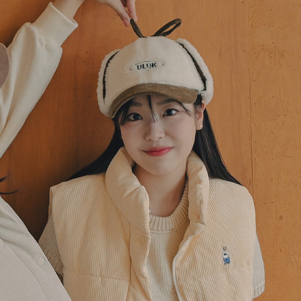 에션셜 써클 코듀로이 양털 이어머프 볼캡 4color