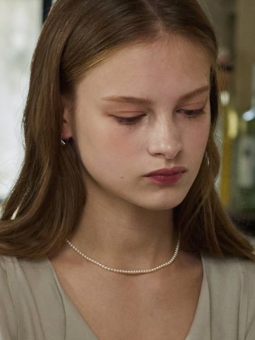 크리미 미니 진주 3MM 목걸이 STJ-NB1548WG