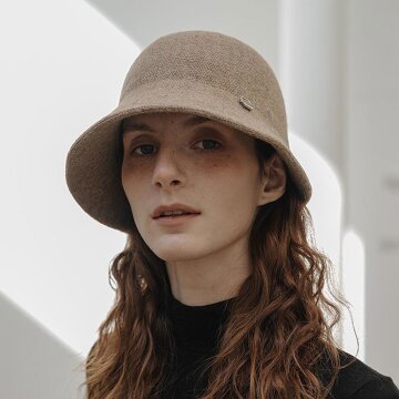 어클렛 슬로프 쉐입 비대칭 버킷햇 베이지 H042BE