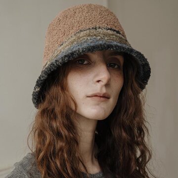 어클렛 부클 컬러믹스 트레블러 버킷햇 브라운/블루