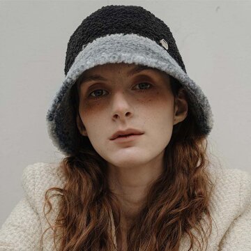 어클렛 부클 컬러믹스 트레블러 버킷햇 블랙/그레이