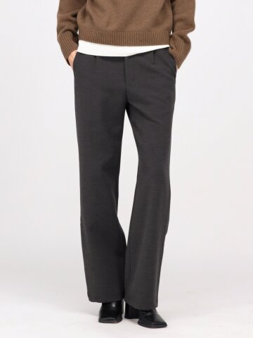 (기모) Semi Wide Slacks Pants _Grey