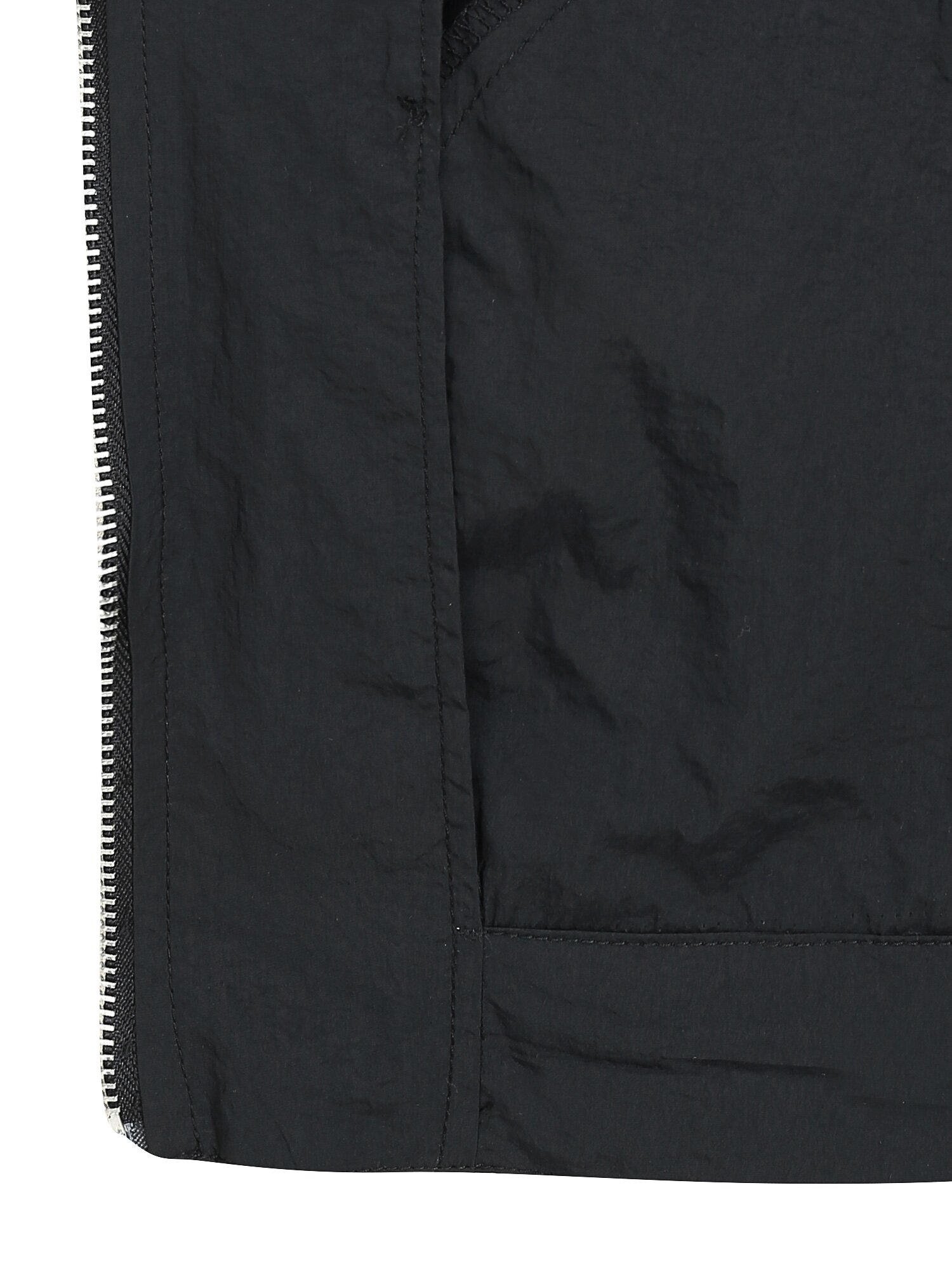 백 플랩 칼라 집업 블라우스 (BLACK)