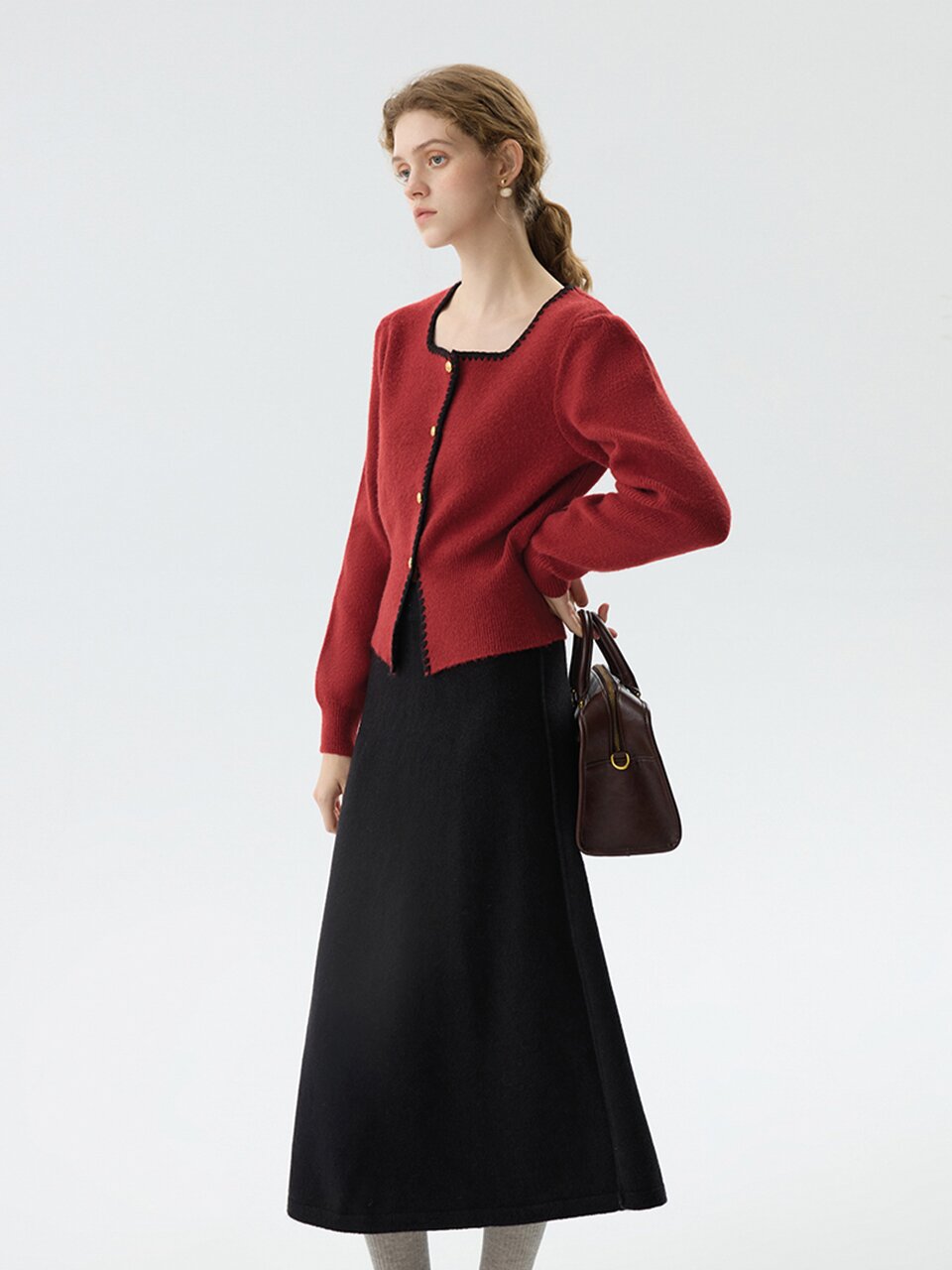 WD_Basic a-line knitted skirt