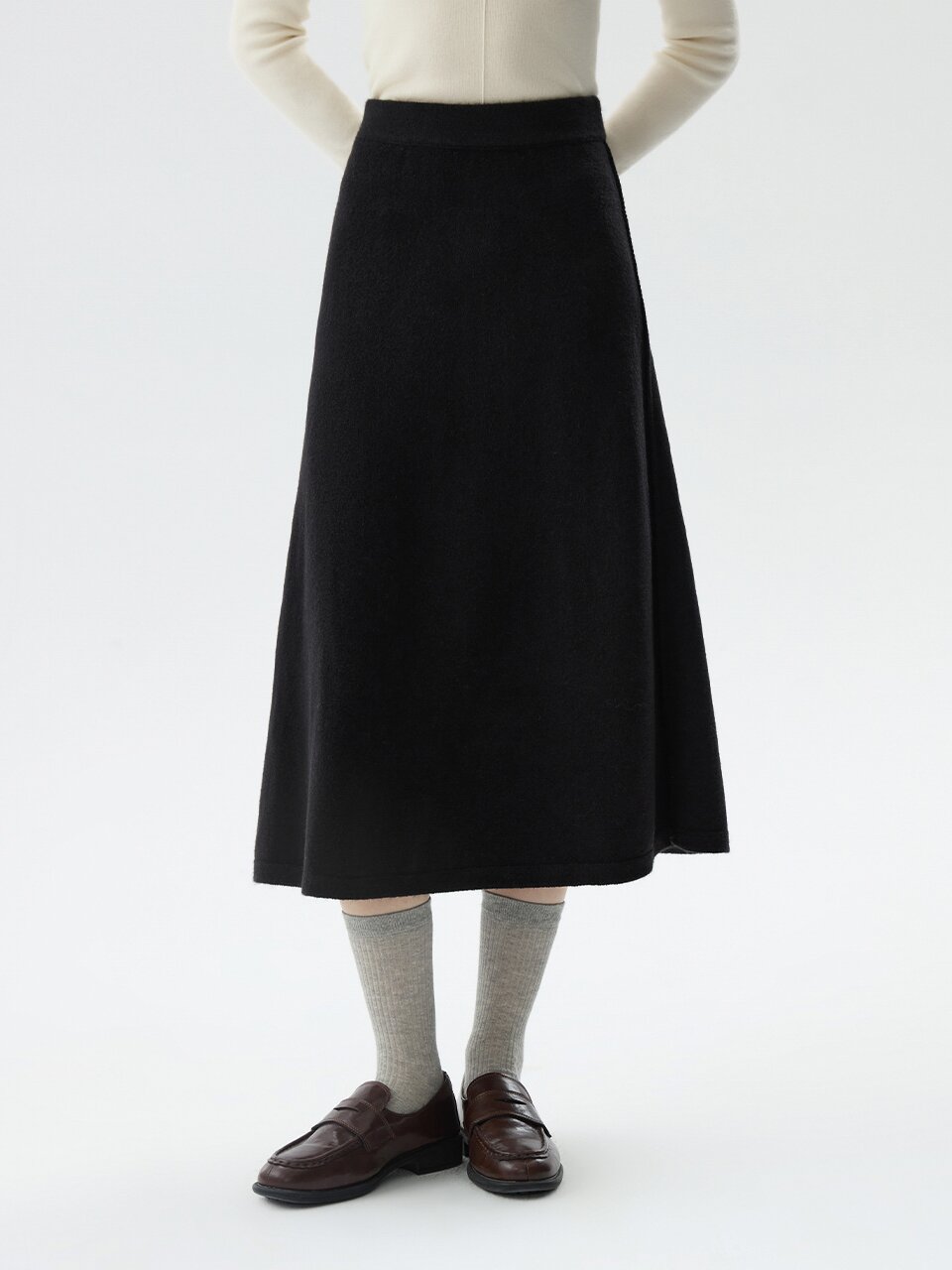 WD_Basic a-line knitted skirt