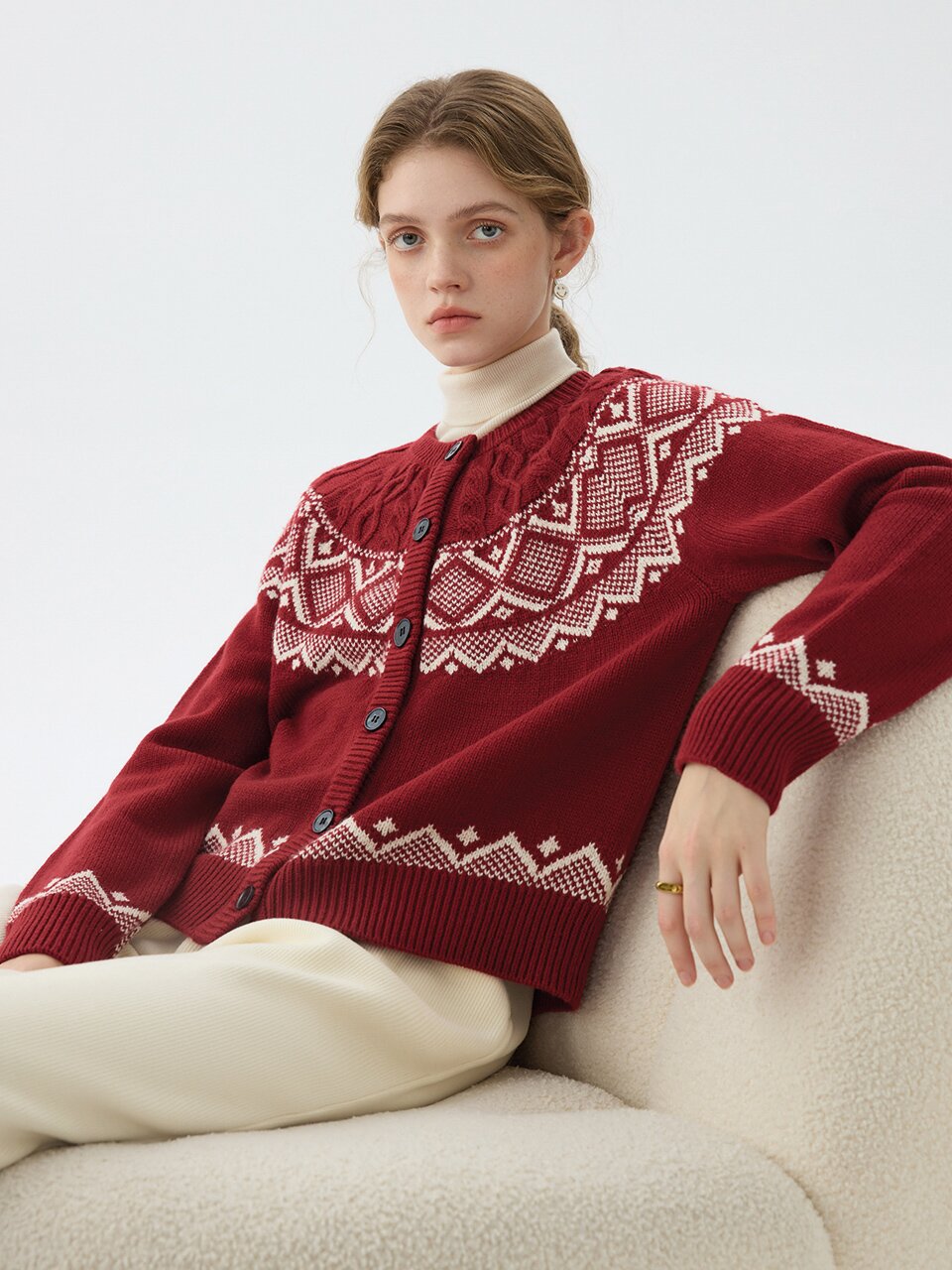 WD_Diamond cable cardigan