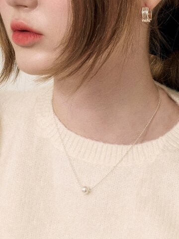 모아르 진주 목걸이 STJ-NB1634WG