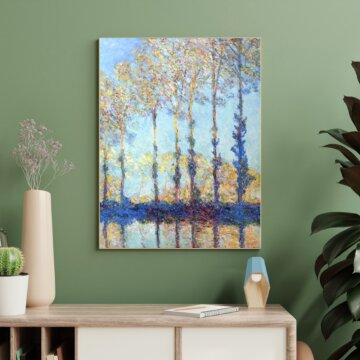 심플 프레임 인테리어 그림액자 명화 모네 앱트 강가의 포플러