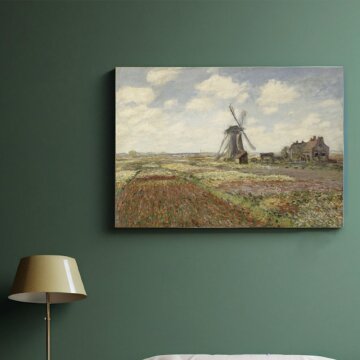 심플 프레임 인테리어 그림액자 명화 모네 네덜란드의 튤립 꽃밭