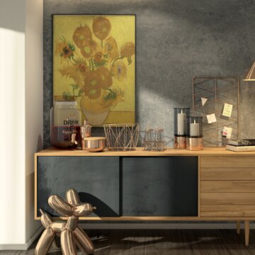 심플 프레임 인테리어 그림액자 명화 고흐 해바라기 A-4