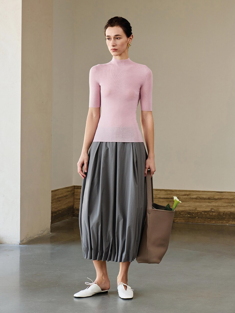 YY_Semi-turtleneck knit wool top_4 color