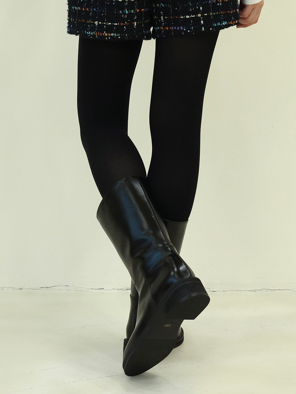 리거 하프 부츠_Black 3/4cm ODR220258