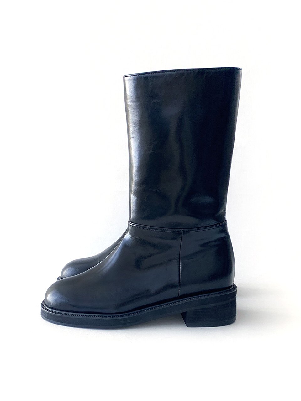 리거 하프 부츠_Black 3/4cm ODR220258